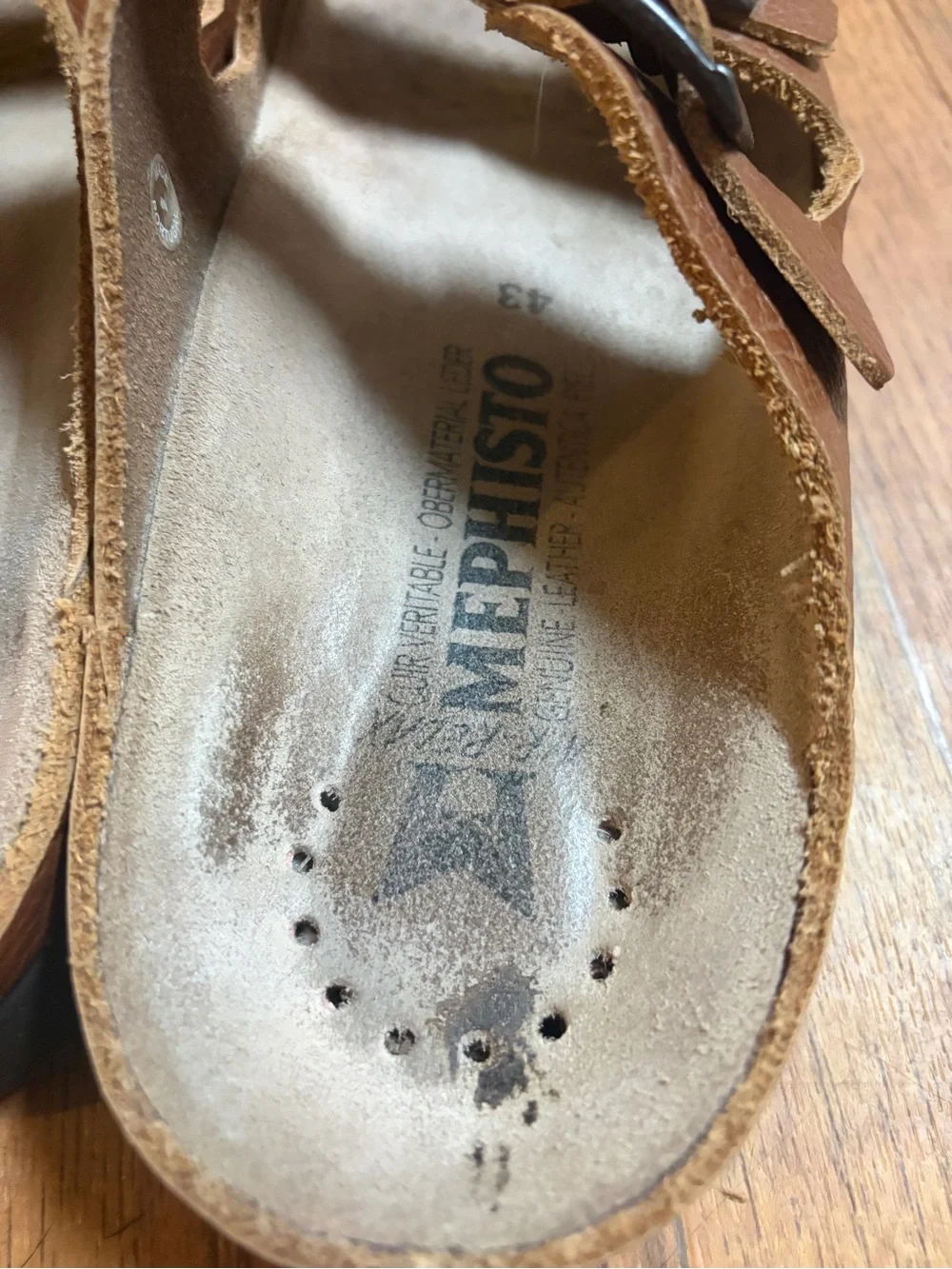 Mephisto  Brown Double-Buckle Adjustable Sandals